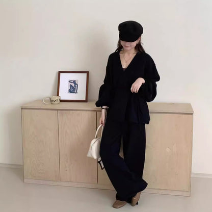 Ensemble  cardigan tricoté et pantalon