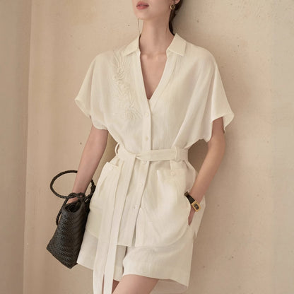 Ensemble Femme – Haut & Short Mi-Cuisse Élégant.