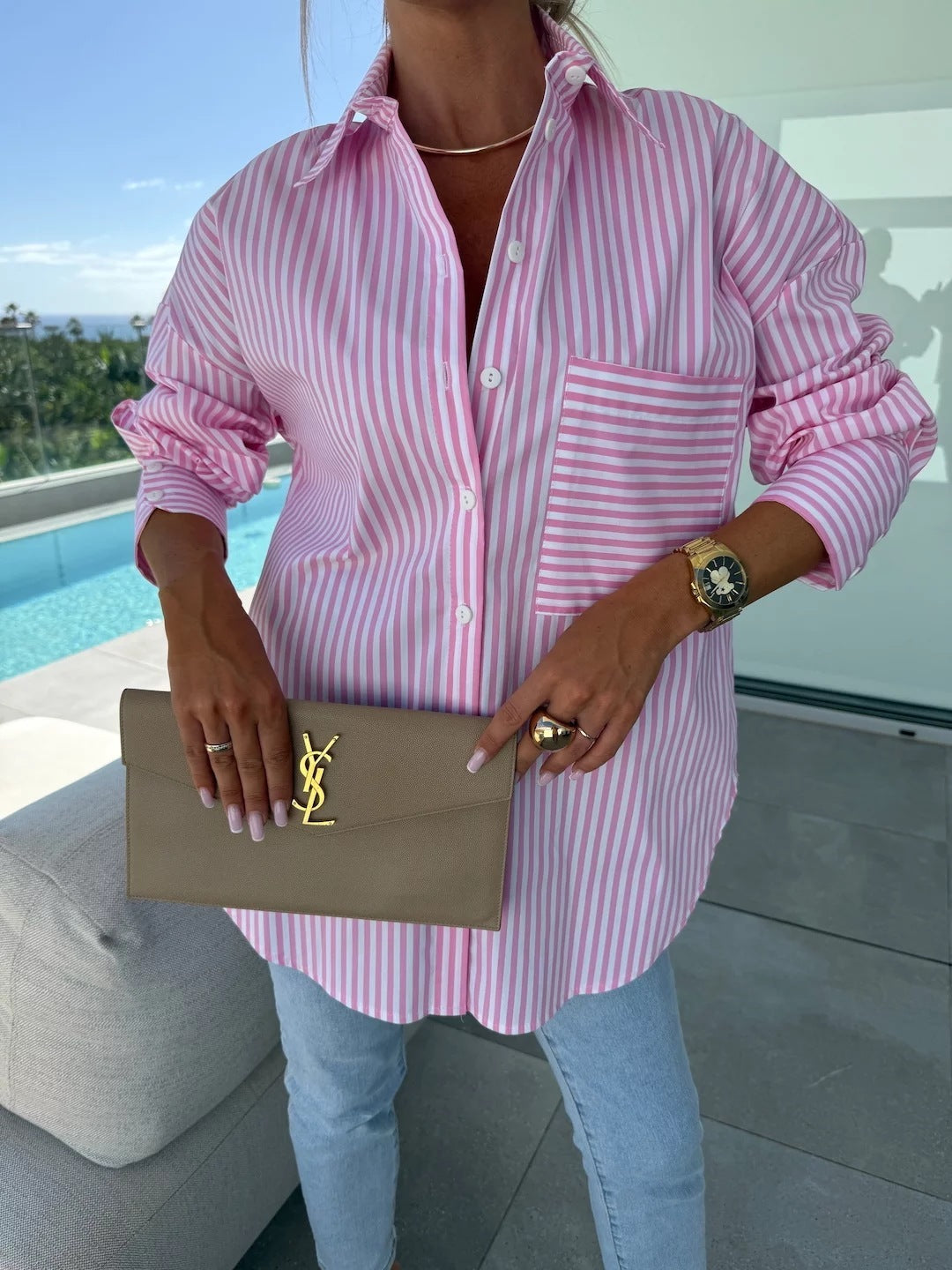 Chemise Longue Élégante pour Femme