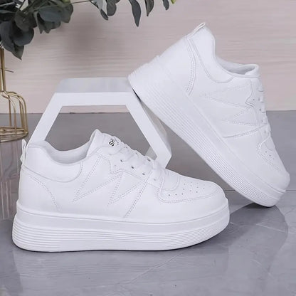 Baskets compensées blanches pour femmes