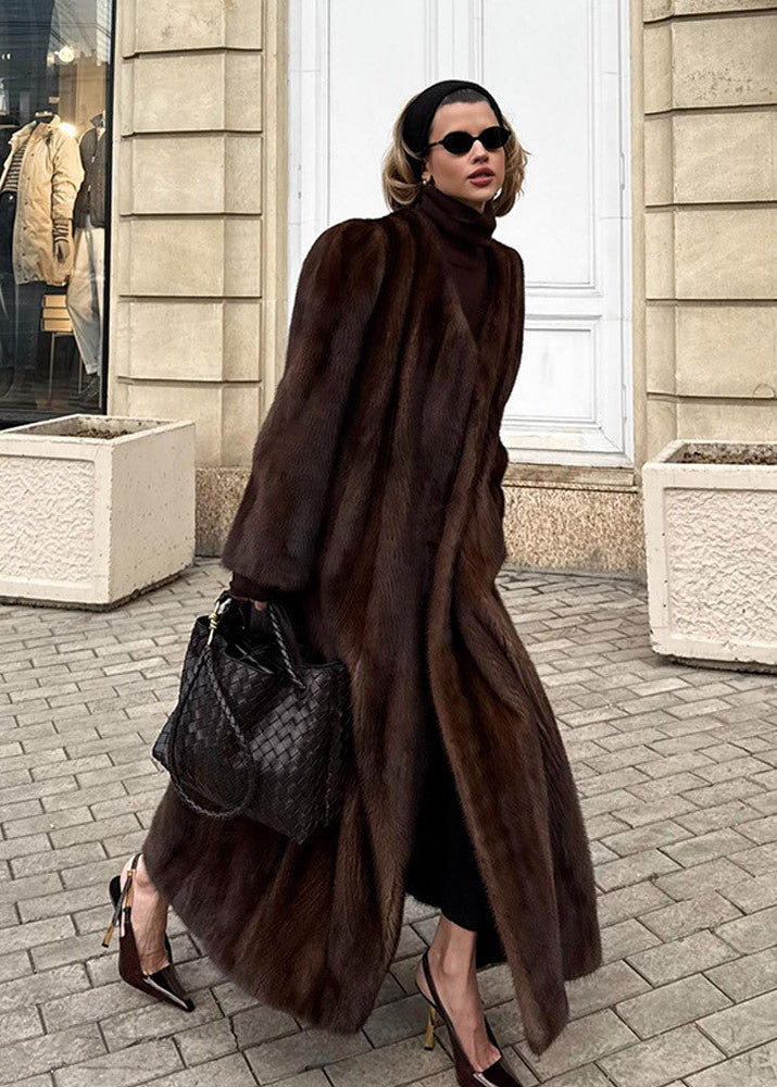 BRUNÉA — Manteau Chic Marron Café