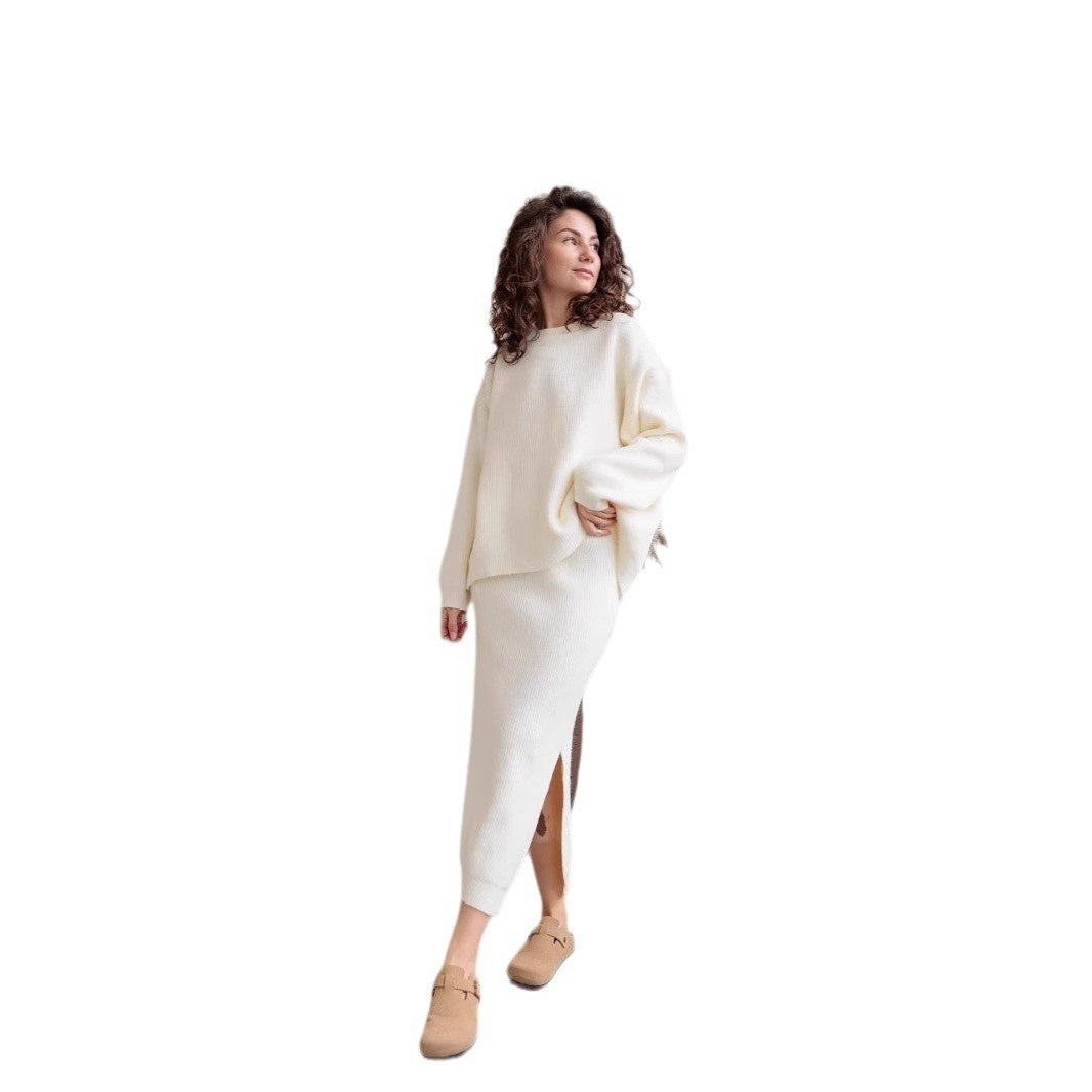 Ensemble Tricot Femme – Pull & Jupe