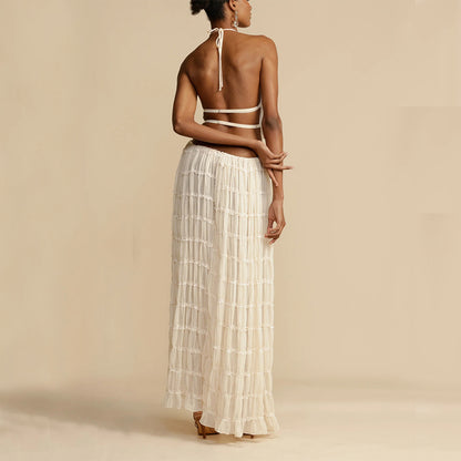 Jupe Longue Évasée – Taille Haute & Style Glamour