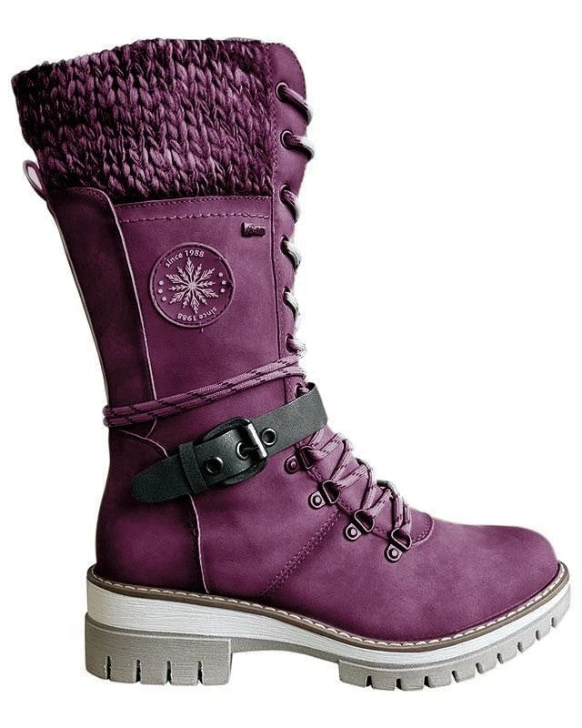 VÉLMORA — Bottines Martin d’Hiver à Talon Carré Haut