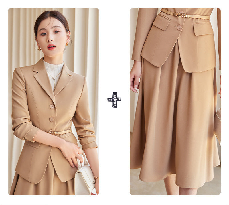 Ensemble Tailleur Moderne Femme – Veste Chic & Jupe Élégante