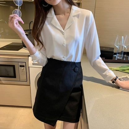 Chemise en Chiffon à Manches Longues – Élégance Urbaine