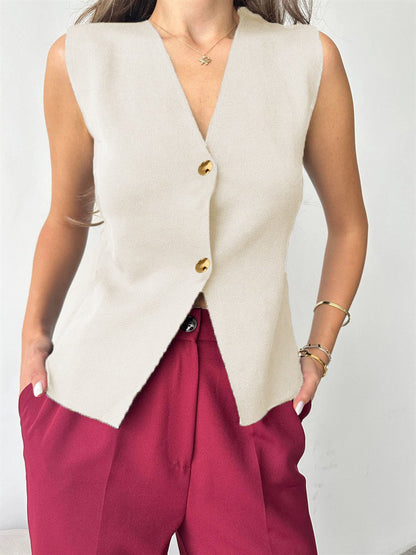 Cardigan Rétro Artistique à Boutons – Coupe Ajustée