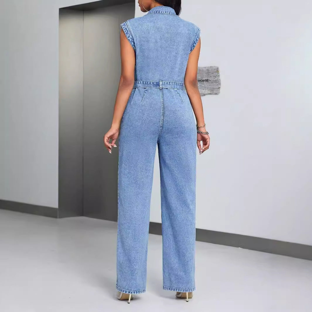 Combinaison Sans Manches – Coton Bleu