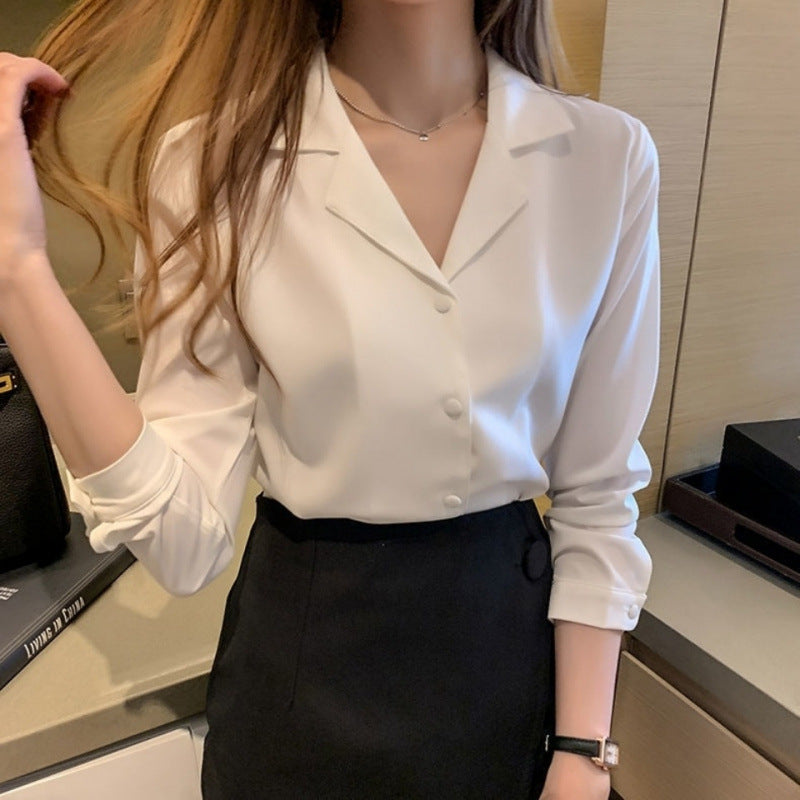 Chemise en Chiffon à Manches Longues – Élégance Urbaine