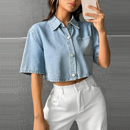 Blouse Femme en Coton – Manches 3/4, Coupe Ample