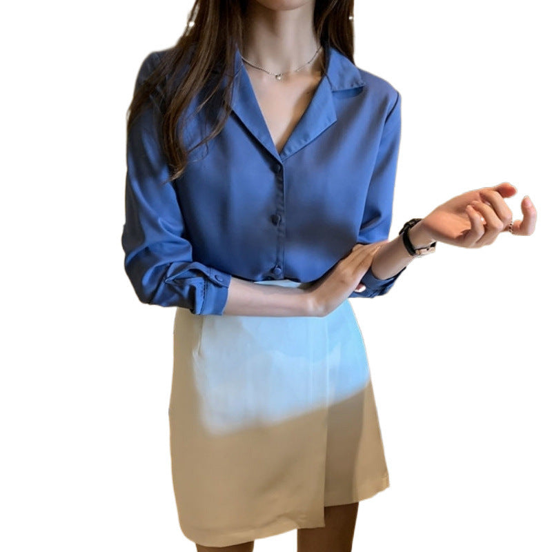 Chemise en Chiffon à Manches Longues – Élégance Urbaine