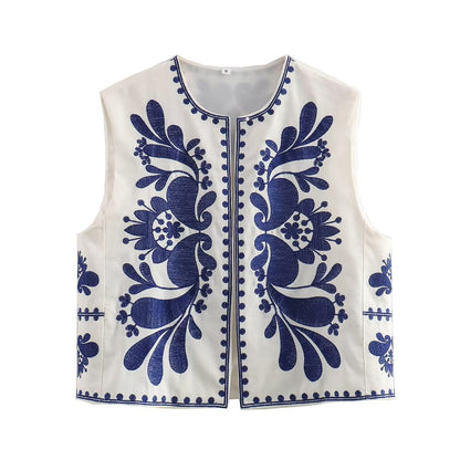 Top Femme à Fleurs Brodées – Style Bandeau Sans Bretelles