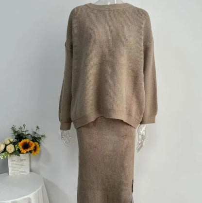 Ensemble Tricot Femme – Pull & Jupe