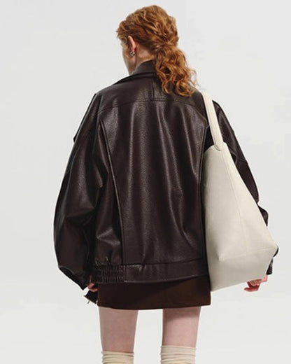 VELMORA— Veste en Cuir Matelassée Doublée