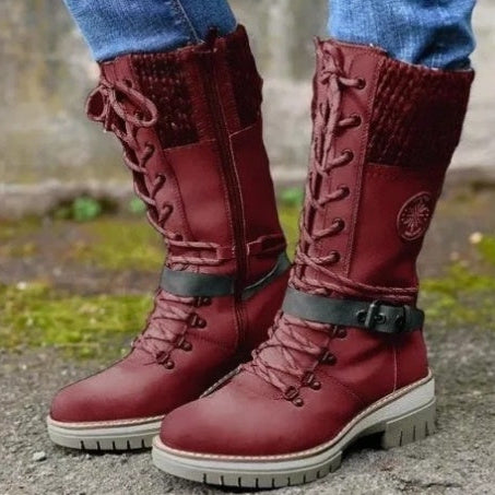 VÉLMORA — Bottines Martin d’Hiver à Talon Carré Haut
