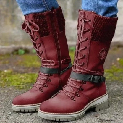 VÉLMORA — Bottines Martin d’Hiver à Talon Carré Haut