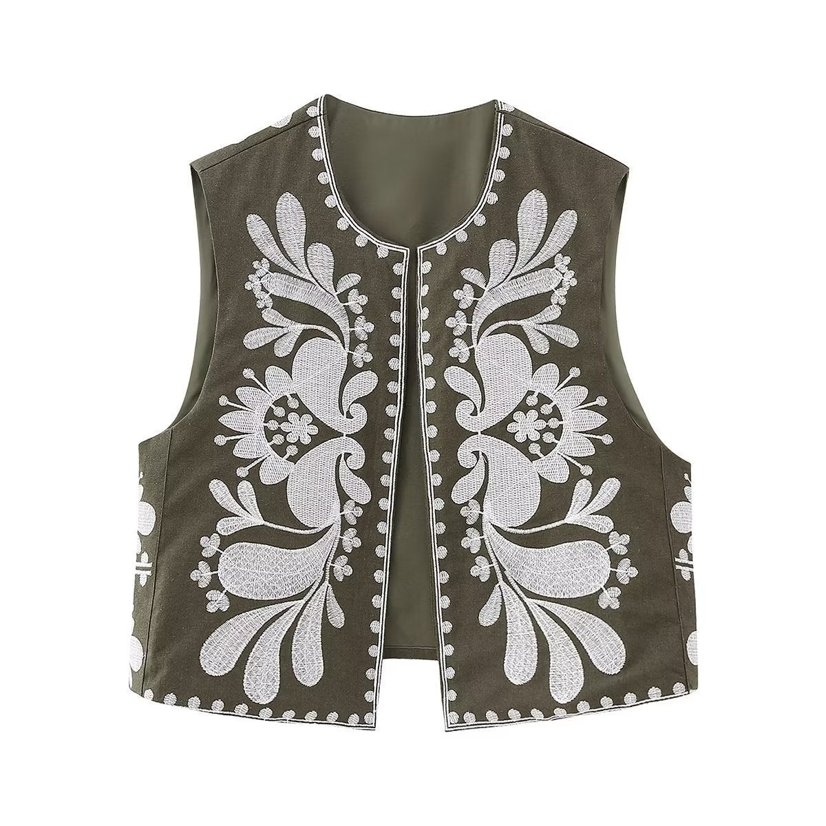 Top Femme à Fleurs Brodées – Style Bandeau Sans Bretelles