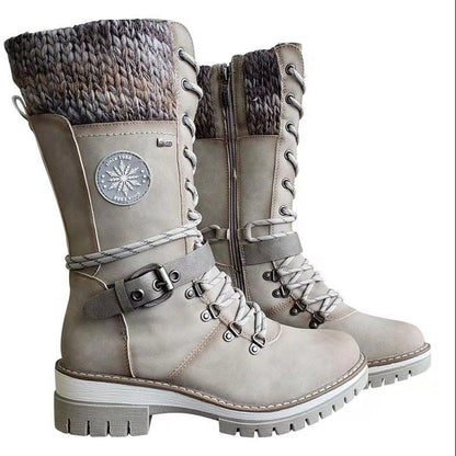 VÉLMORA — Bottines Martin d’Hiver à Talon Carré Haut