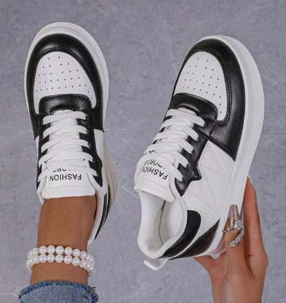 Baskets compensées blanches pour femmes