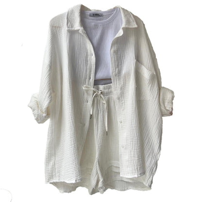 chemise Chambray à manches longues et short