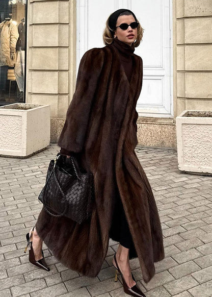 BRUNÉA — Manteau Chic Marron Café