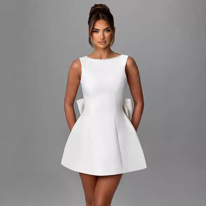 Robe A-Ligne Blanche – Style Frais & Élégant