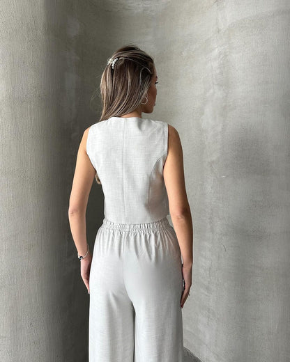 Ensemble Femme Élégant – Top & Pantalon