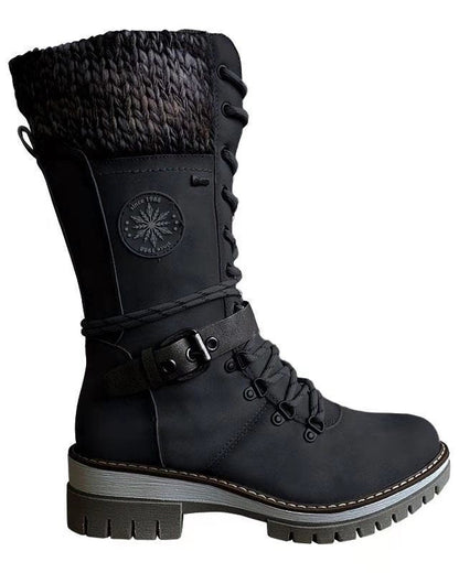 VÉLMORA — Bottines Martin d’Hiver à Talon Carré Haut