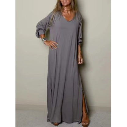 Robe décontractée à manches longues pour dames