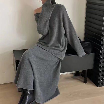 Costume deux pièces en tricot ample