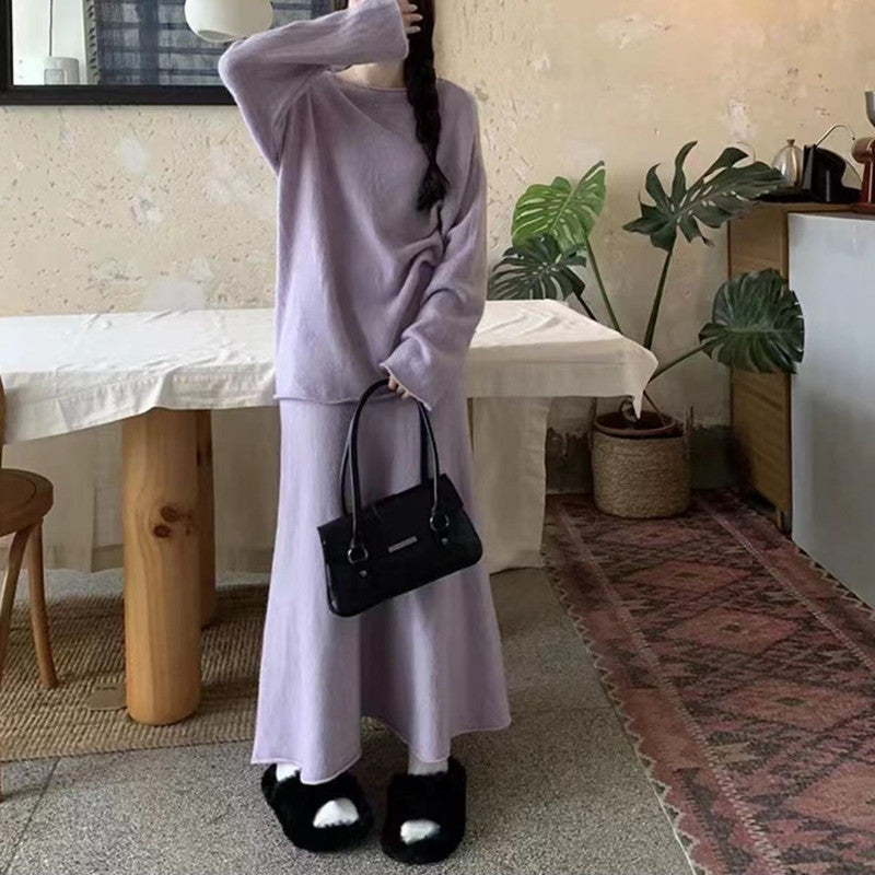 Costume deux pièces en tricot ample