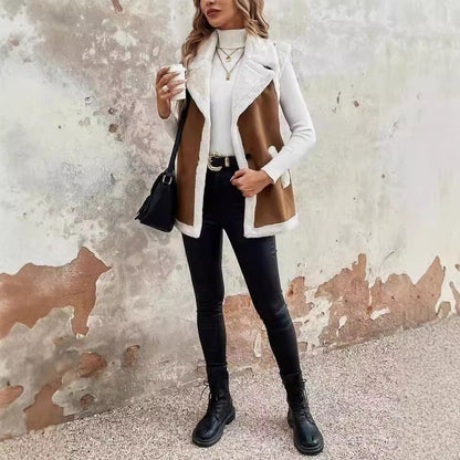 Gilet  en laine d'agneau à la mode