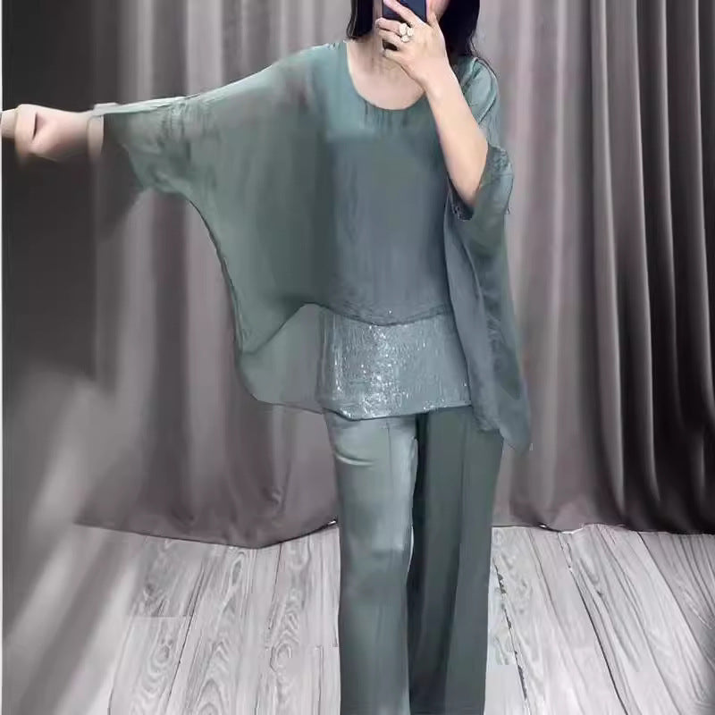 Costume Femme – Pantalon & Haut Épaules Dénudées