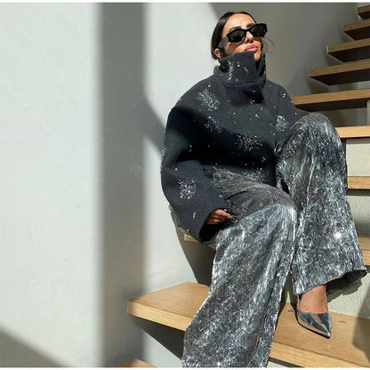 Manteau Pailleté Chic