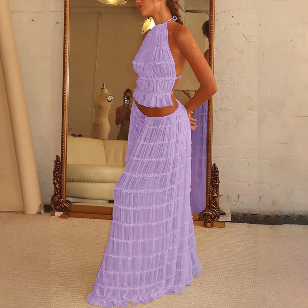 Jupe Longue Évasée – Taille Haute & Style Glamour