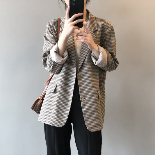 MARIVEL — Blazer à Carreaux pour Femme