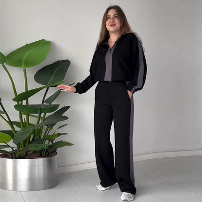 Kaïna – Ensemble Casual Contrast Chic