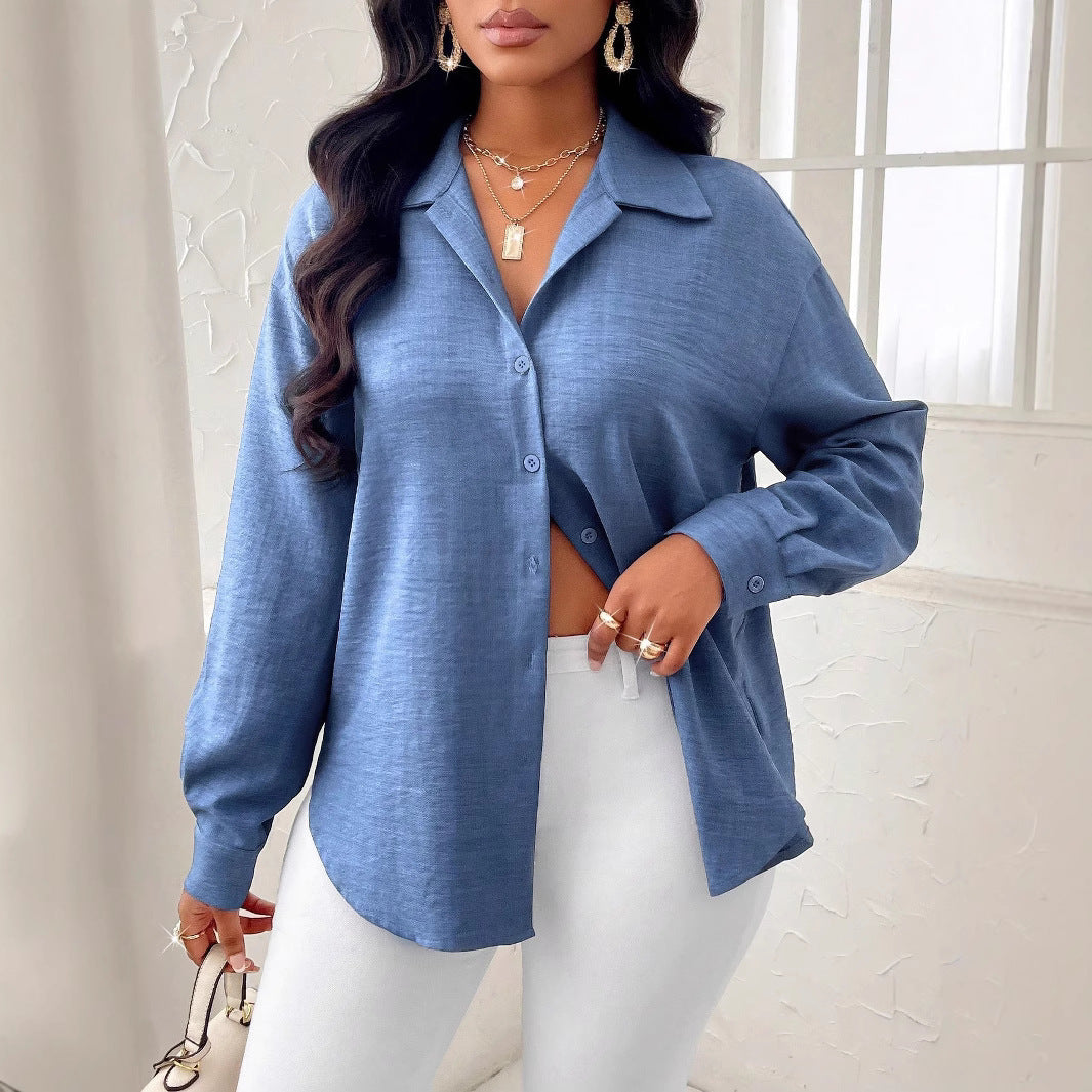 Chemise Femme Élégante - Manches Longues Unies