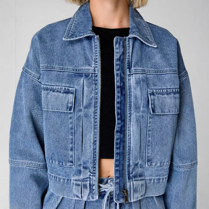 Ensemble Denim Femme – Veste & Pantalon Streetwear
