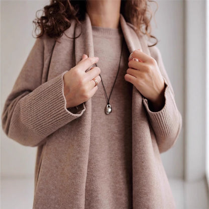 Ensemble pull tricoté et pantalon large