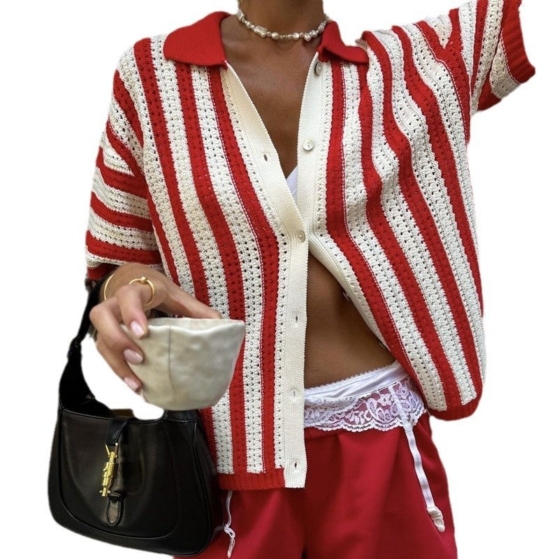 Chemise Femme Rouge à Manches  – Coupe Large