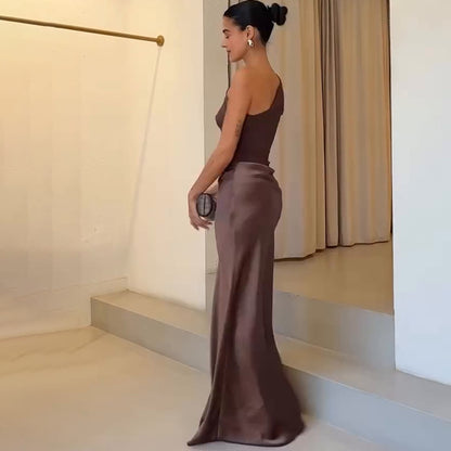 Robe Femme Élégante – Jupe Longue & Taille Haute