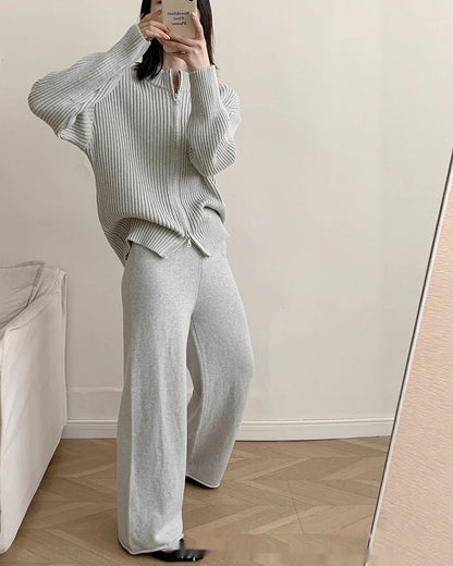 LINEA — Ensemble Tricot Rayé & Pantalon