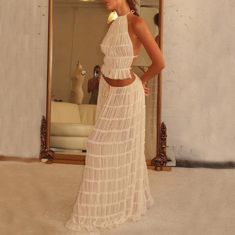 Jupe Longue Évasée – Taille Haute & Style Glamour