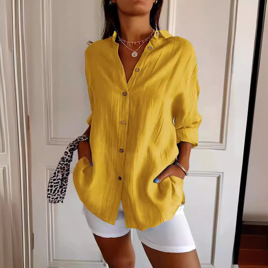 Chemise Femme à Col Revers - Manches Longues