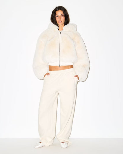 COCOFUR— Veste Fausse Fourrure Zippée