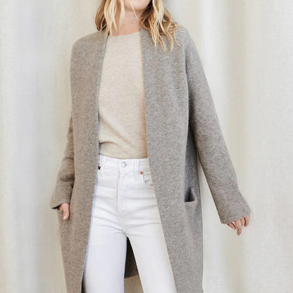 KNITÉA — Cardigan Long en Maille Élégant
