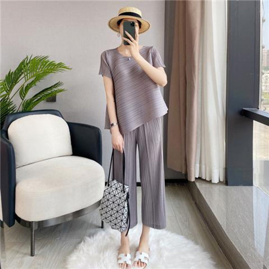 Ensemble Chic  et Fluide – Haut à Manches Longues et Pantalon