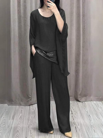 Costume Femme – Pantalon & Haut Épaules Dénudées