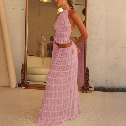 Jupe Longue Évasée – Taille Haute & Style Glamour